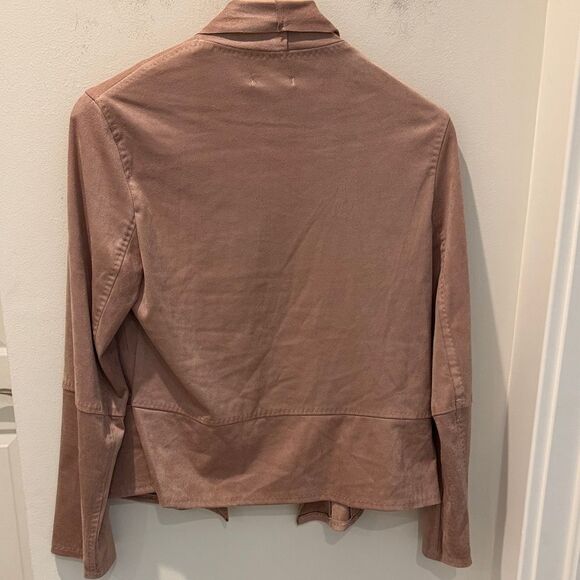 Max Studio London Faux Suede Women's Mauve Open Front Jacket size small - Picture 2 of 8